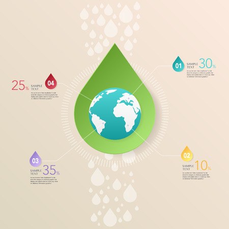 3D modern vector abstract step lable (Earth resources) infographic elements  for business , banners , web site , brochuresのイラスト素材