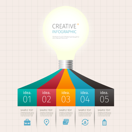 Vector 3d step label  infographic design elements template for business , banners , web site , brochuresのイラスト素材