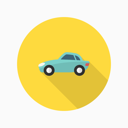 Sport car icon, Vector flat long shadow design. Transport concept.のイラスト素材