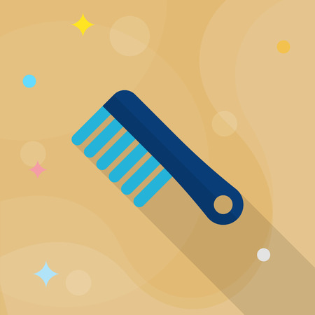Pet Comb icon , Vector flat long shadow design.のイラスト素材