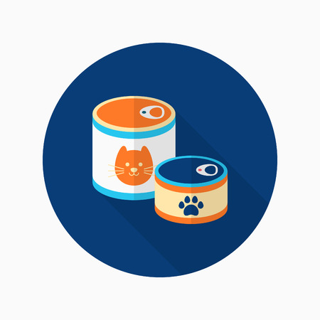 Pet cans icon , Vector flat long shadow design.のイラスト素材