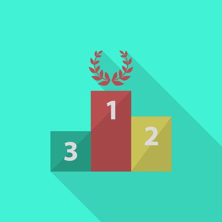 Victory icon, Vector flat long shadow design. Racing concept.のイラスト素材