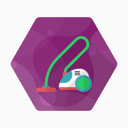 Vacuum cleaner icon , Vector flat long shadow design.のイラスト素材