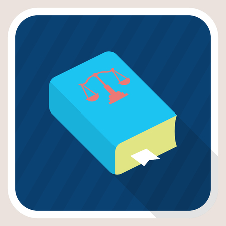 Law book icon, Vector flat long shadow design.のイラスト素材