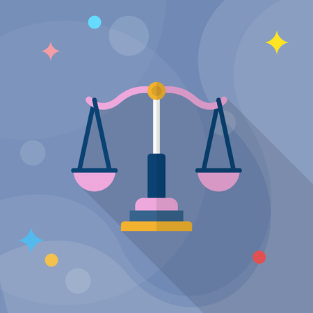 Scale icon, Vector flat long shadow design.のイラスト素材