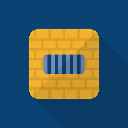 Imprisonment icon, Vector flat long shadow design.のイラスト素材