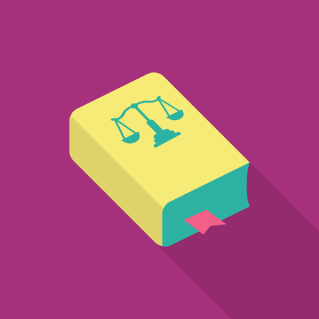 Law book icon, Vector flat long shadow design.のイラスト素材