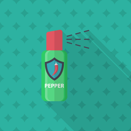 Pepper spray car icon, Vector flat long shadow design.のイラスト素材