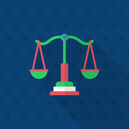 Scale icon, Vector flat long shadow design.のイラスト素材