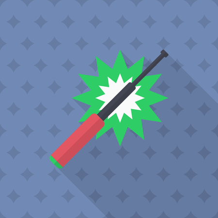 Baton icon, Vector flat long shadow design.のイラスト素材
