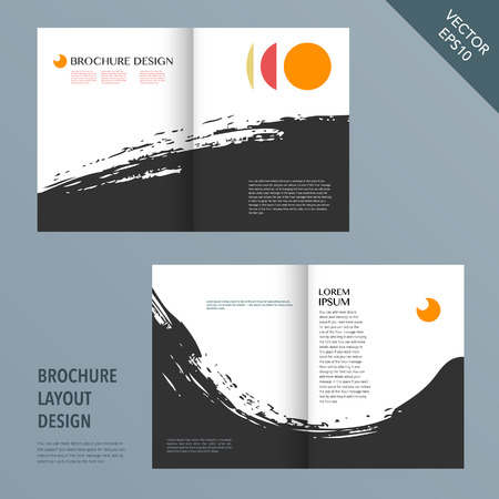 Template of brochure design with spread pagesのイラスト素材