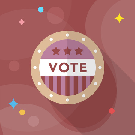 Vote sign icon , Vector flat long shadow design.のイラスト素材
