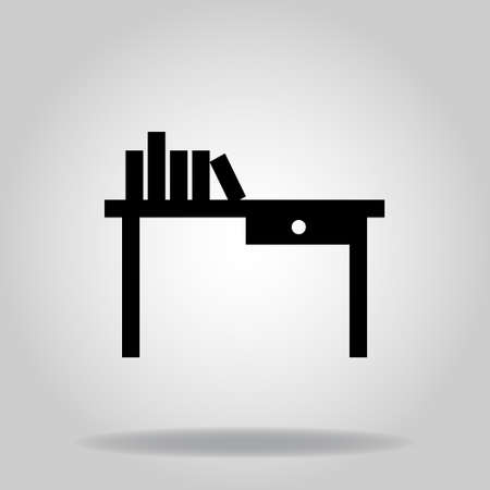 symbol of table icon with black fill styleのイラスト素材