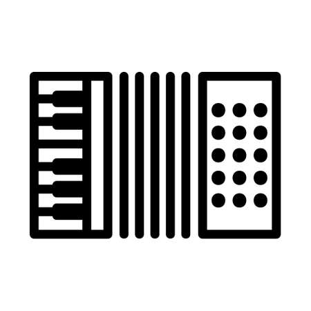 Logo or symbol of accordion icon with black line styleのイラスト素材