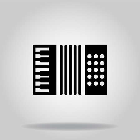 Logo or symbol of accordion icon with black fill styleのイラスト素材