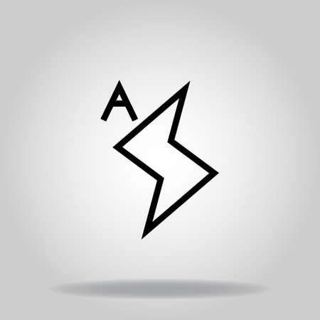 Logo or symbol of auto flash icon with black line styleのイラスト素材