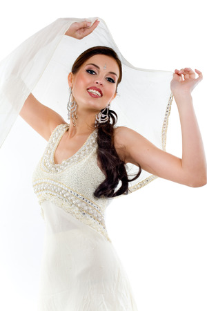 Woman dressed in ethnic clothes.の写真素材