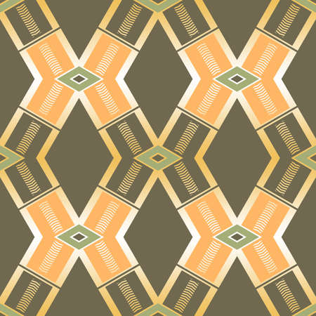 Geometric seamless pattern with soft warm autumn colors.