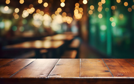 Wooden podium in spotlight. Abstract background with focus on foreground.の素材