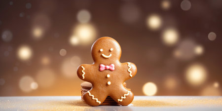 Sweetness of winter with charming gingerbread cookies. Crafted with care, adorned with festive icing. Serve as decoration, delectable treatsの素材