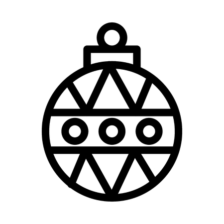 decoration ball icon on white background, vector illustration.のイラスト素材