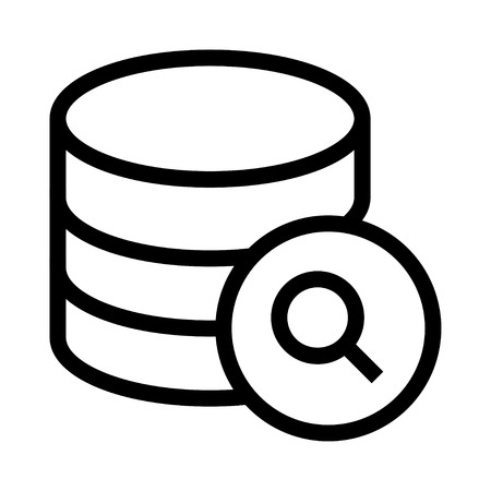 Search server icon illustration on white background.のイラスト素材