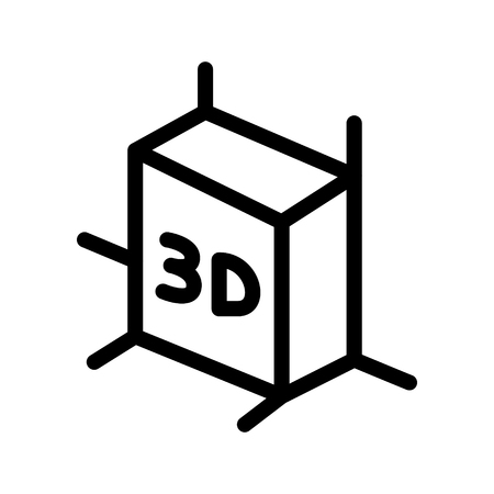 3D  line iconのイラスト素材