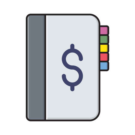 book icon for website design and desktop envelopment, development. Premium pack.のイラスト素材