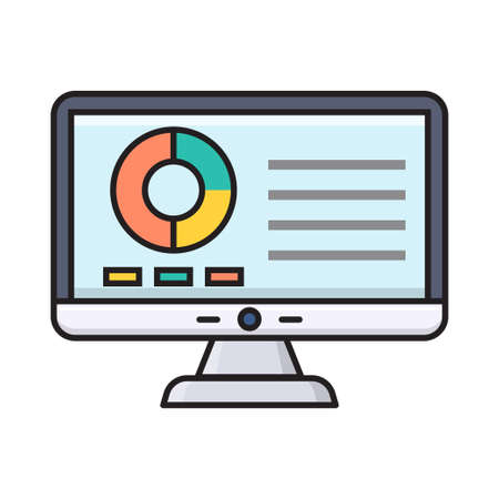 chart icon for website design and desktop envelopment, development. Premium pack.のイラスト素材