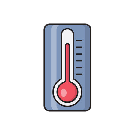 temperature icon for website design and desktop envelopment, development. Premium pack.のイラスト素材