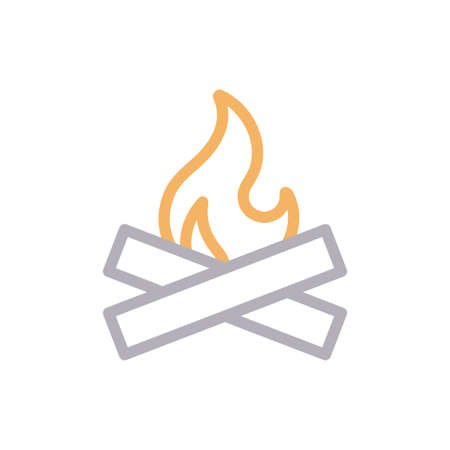 bonfire icon for website design and desktop envelopment, development. Premium pack.のイラスト素材