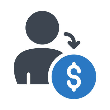 Person making investment iconのイラスト素材