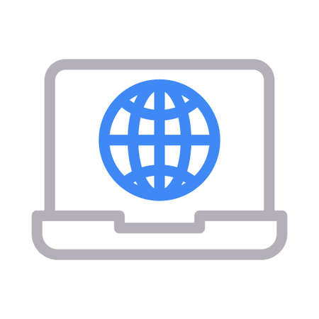 laptop internetのイラスト素材