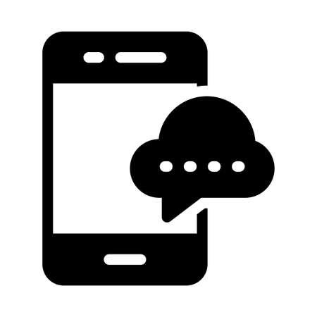 mobile textのイラスト素材