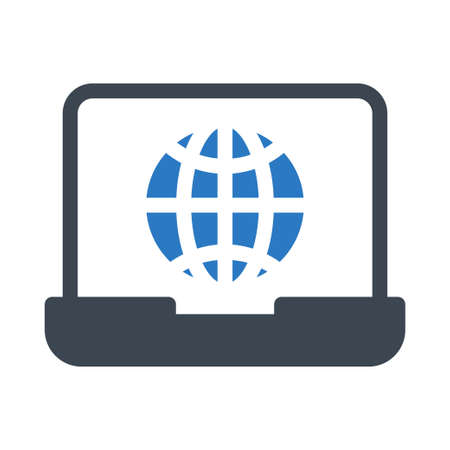 laptop internetのイラスト素材
