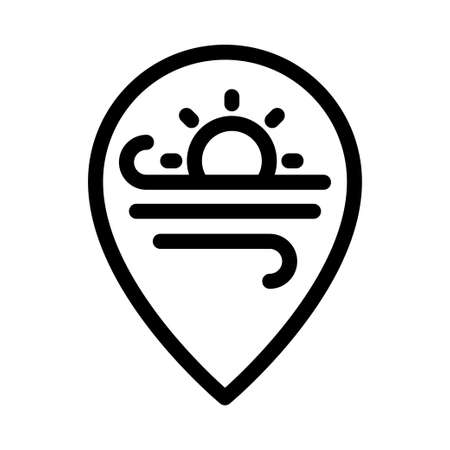 beach icon for website design and desktop envelopment, development. Premium pack.のイラスト素材