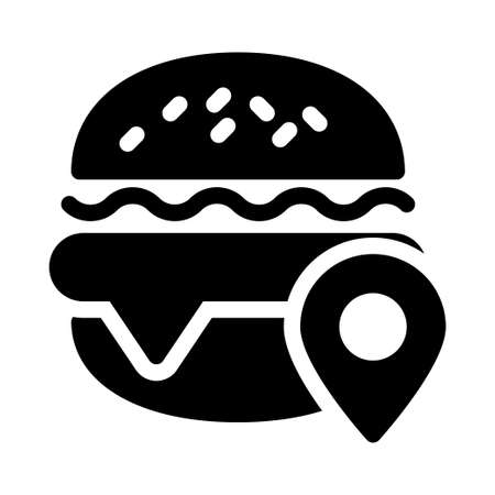 the burger locationのイラスト素材