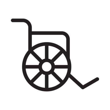 wheelchair icon for website design and desktop envelopment, development. Premium pack.のイラスト素材