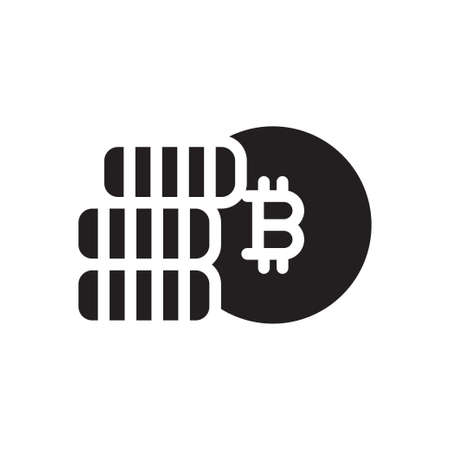 bitcoin icon for website design and desktop envelopment, development. Premium pack.のイラスト素材