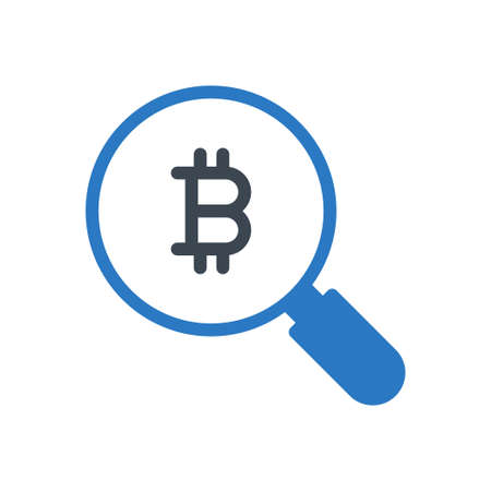loupe bitcoinのイラスト素材
