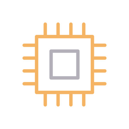 processor icon for website design and desktop envelopment, development. Premium pack.