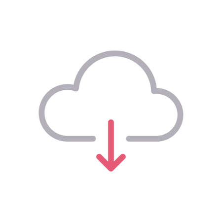 download cloudのイラスト素材