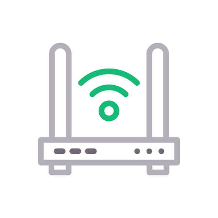 router icon for website design and desktop envelopment, development. Premium pack.のイラスト素材