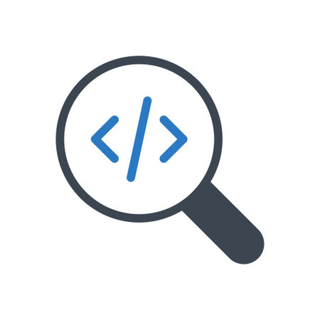 coding icon for website design and desktop envelopment, development. Premium pack.のイラスト素材