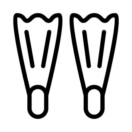 swimming finsのイラスト素材