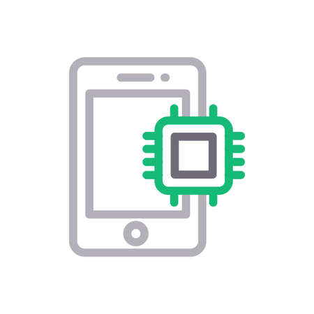 mobile processorのイラスト素材