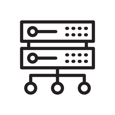 server icon for website design and desktop envelopment, development. Premium pack.のイラスト素材