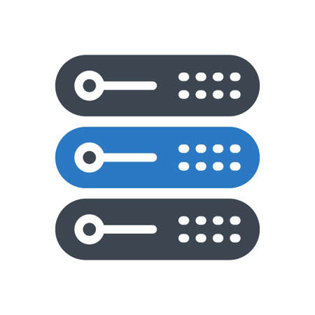 server icon for website design and desktop envelopment, development. Premium pack.のイラスト素材