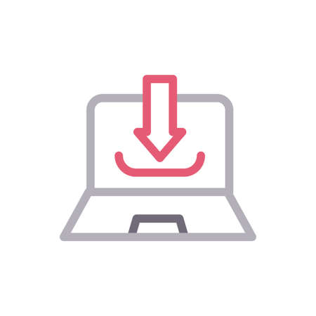 laptop icon for website design and desktop envelopment, development. Premium pack.のイラスト素材