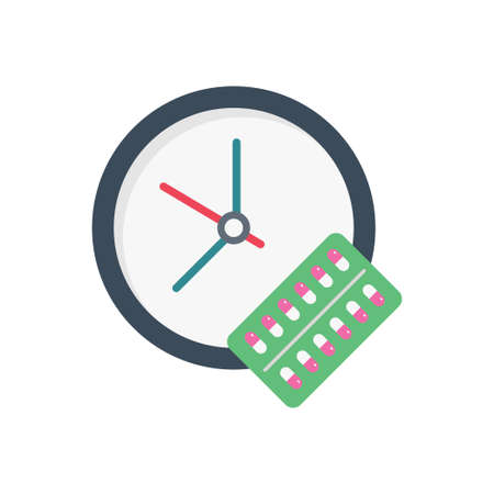 time icon for website design and desktop envelopment, development. Premium pack.のイラスト素材